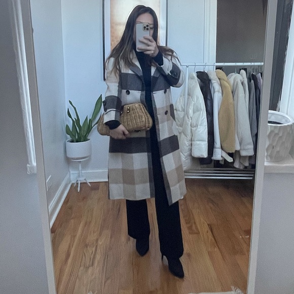 Women’s plaid check double-sided wool  coat - Picture 3 of 16